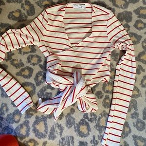 Flynn Skye Cropped Wrap Top - New w/o tags